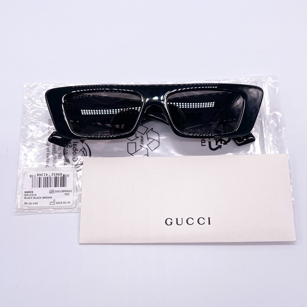 NEW GUCCI UNISEX BLACK SUNGLASSES GUCCI GG1331S 002 - Picture 12 of 13
